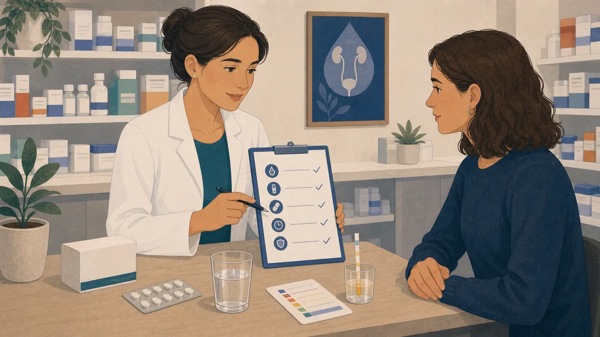 Cystite: pharmacie, antibiotiques et signes qui imposent une consultation